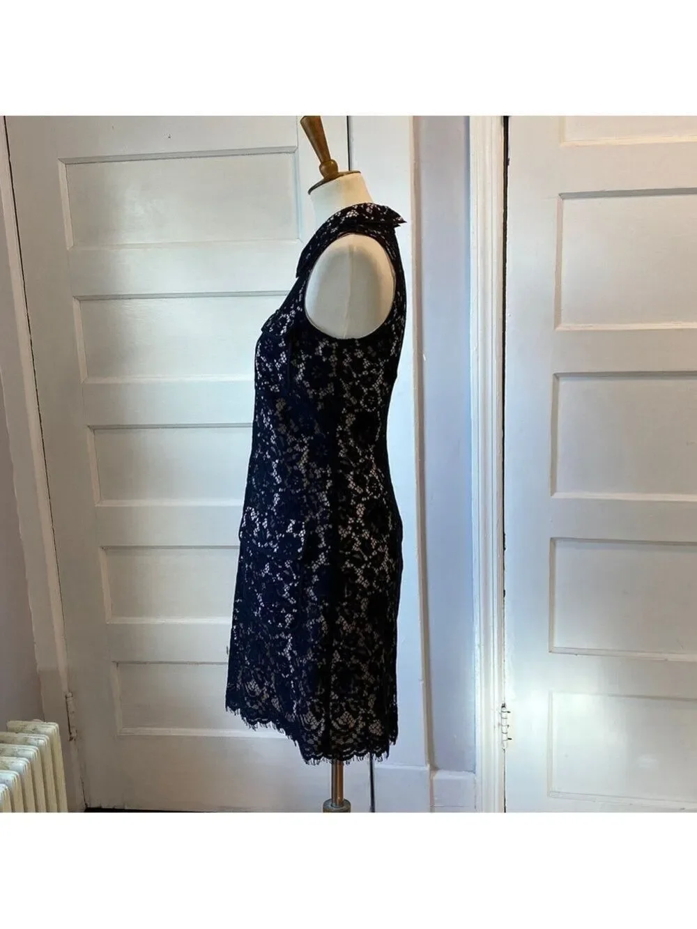 J. Crew Sleeveless Lace Overlay Cocktail Dress, Size 0